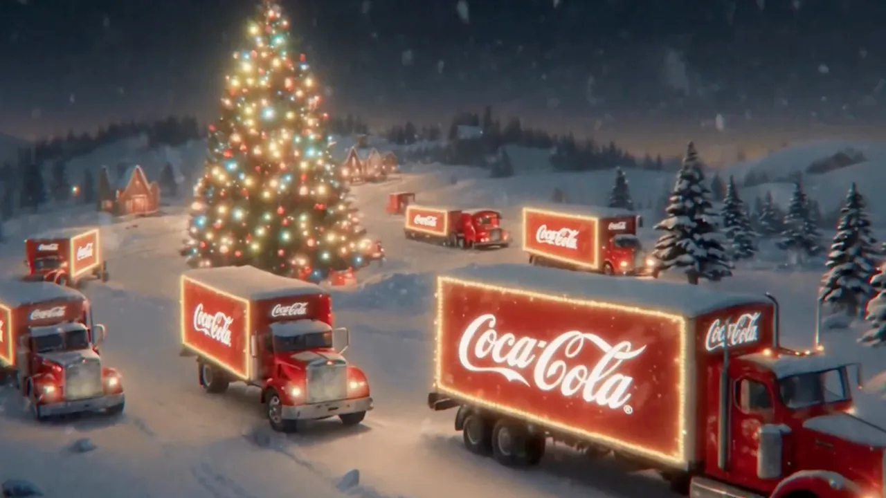 Coca-Cola AI Holidays Are Coming trucks